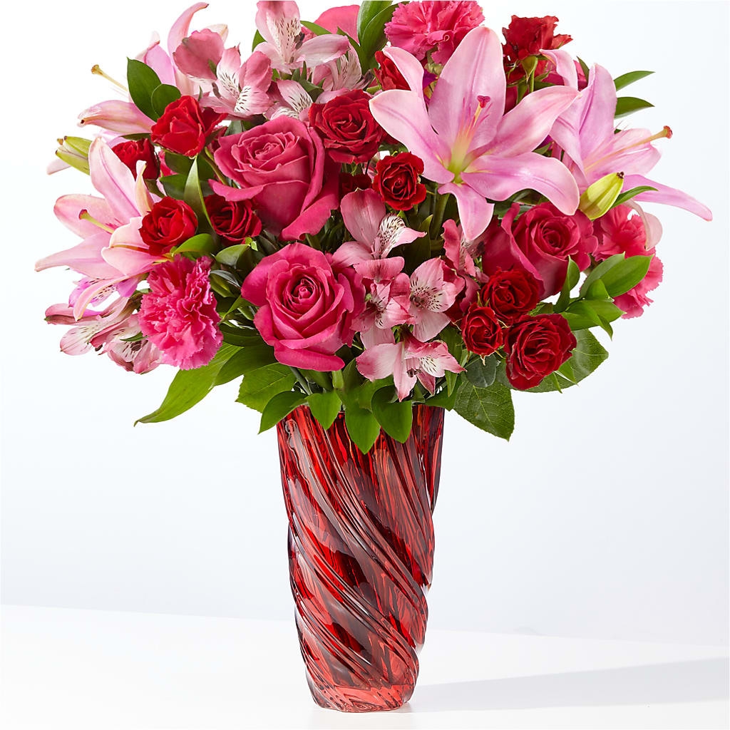 In Love Bouquet with Luxe Swirl Vase – Fred Meyer, Portland OR
