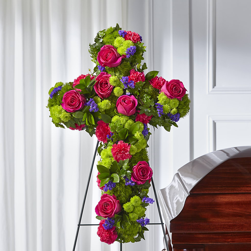 Tribute Rose Floral Cross – Fred Meyer, Portland OR