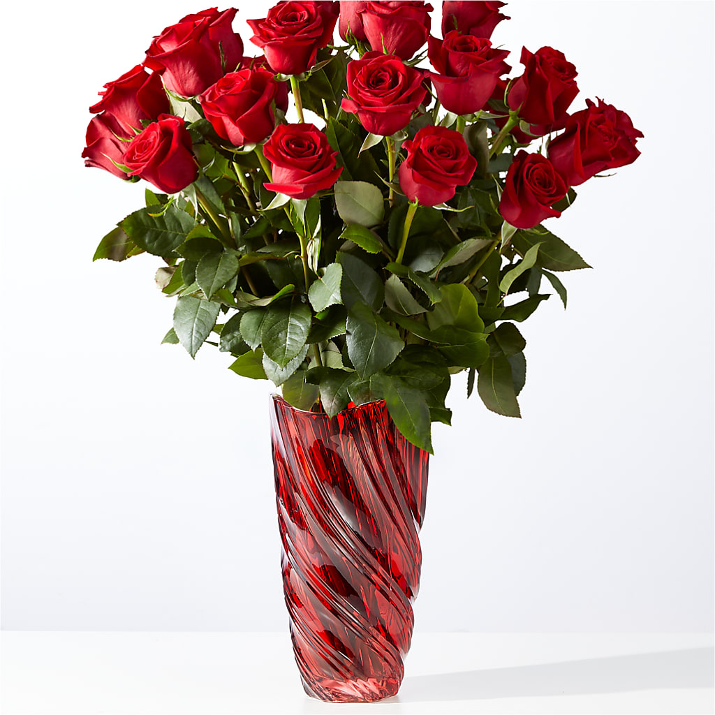 Classic Love Red Rose Bouquet with Luxe Swirl Vase – Fred Meyer, Portland OR