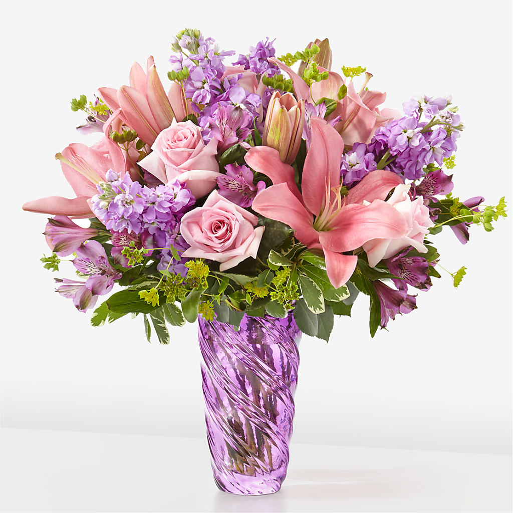 Precious Petals Bouquet with Luxe Swirl Vase – Fred Meyer, Portland OR