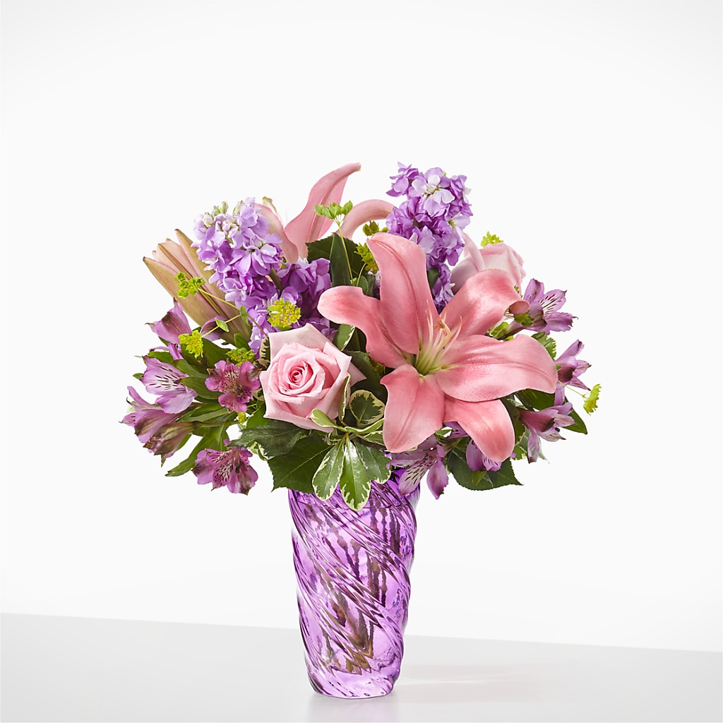 Precious Petals Bouquet with Luxe Swirl Vase – Fred Meyer, Portland OR
