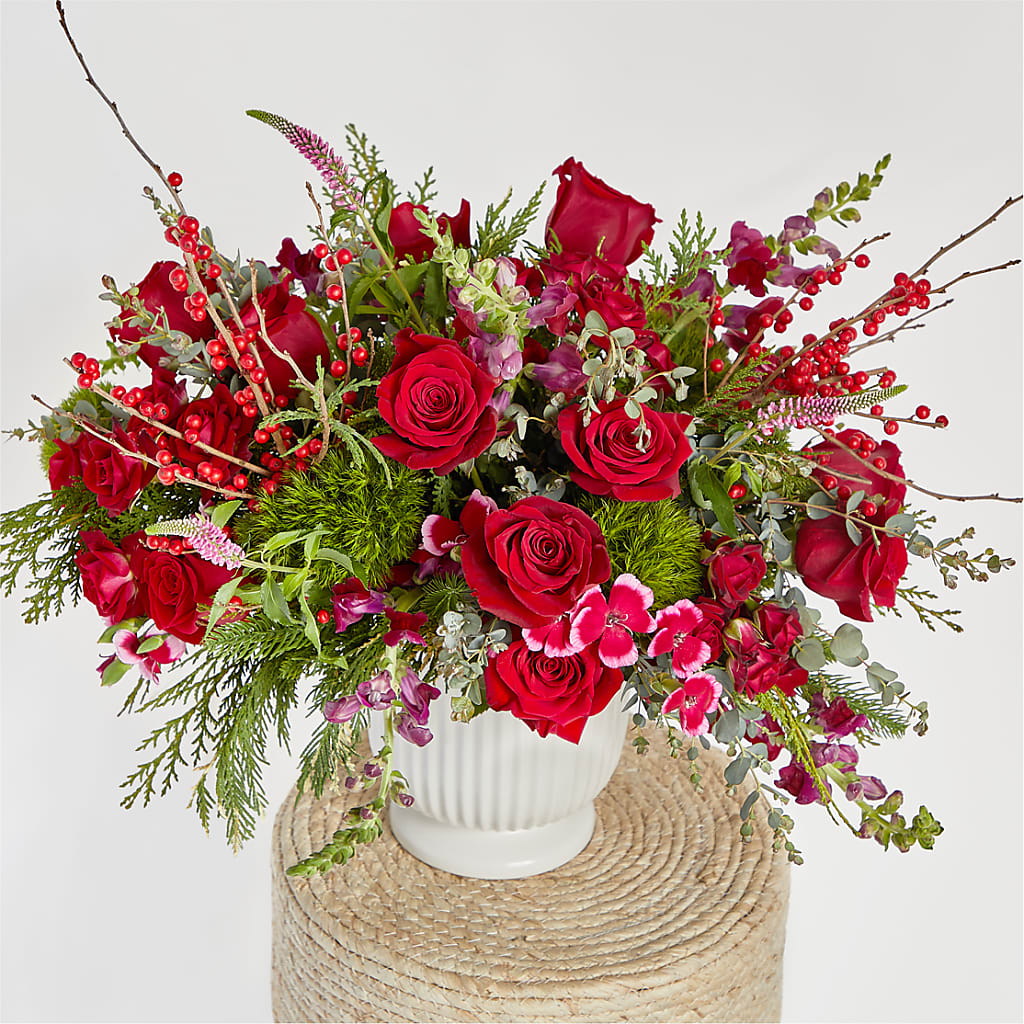 Big Red Bow Bouquet –  Fred Meyer, Portland OR