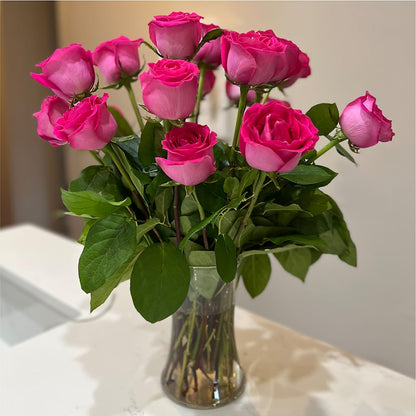 Long Stem Pink Rose Bouquet –  Fred Meyer, Portland OR