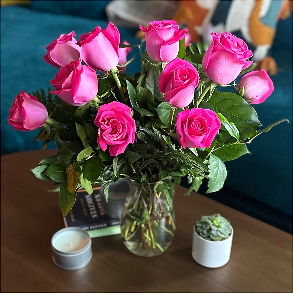 Long Stem Pink Rose Bouquet –  Fred Meyer, Portland OR