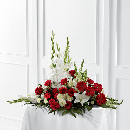 Crimson & White Arrangement –  Fred Meyer, Portland OR