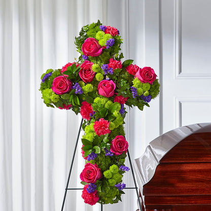 Tribute Rose Floral Cross –  Fred Meyer, Portland OR