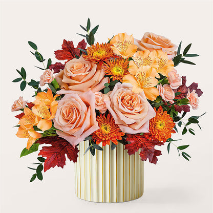 Spiced Latte Bouquet with Ivory Vase –  Fred Meyer, Portland OR