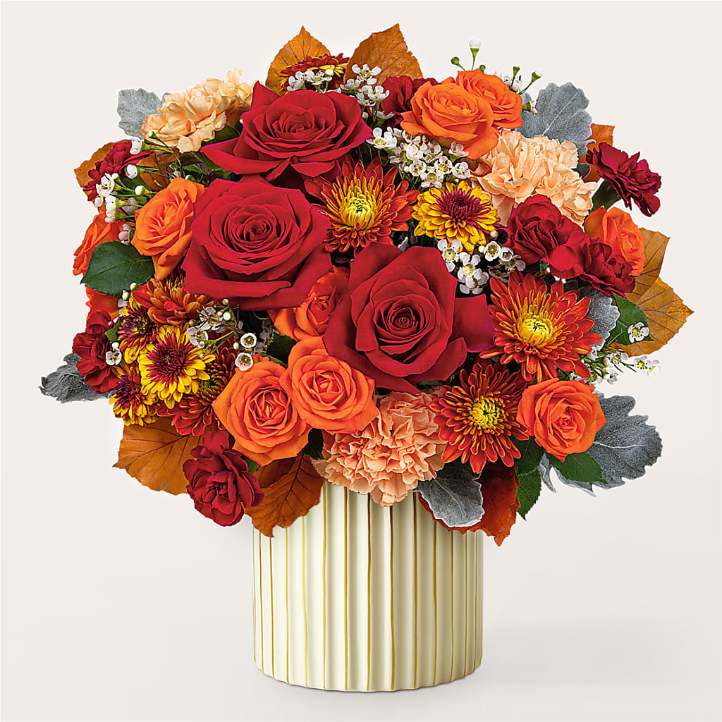 Merlot Bouquet with Ivory Vase –  Fred Meyer, Portland OR